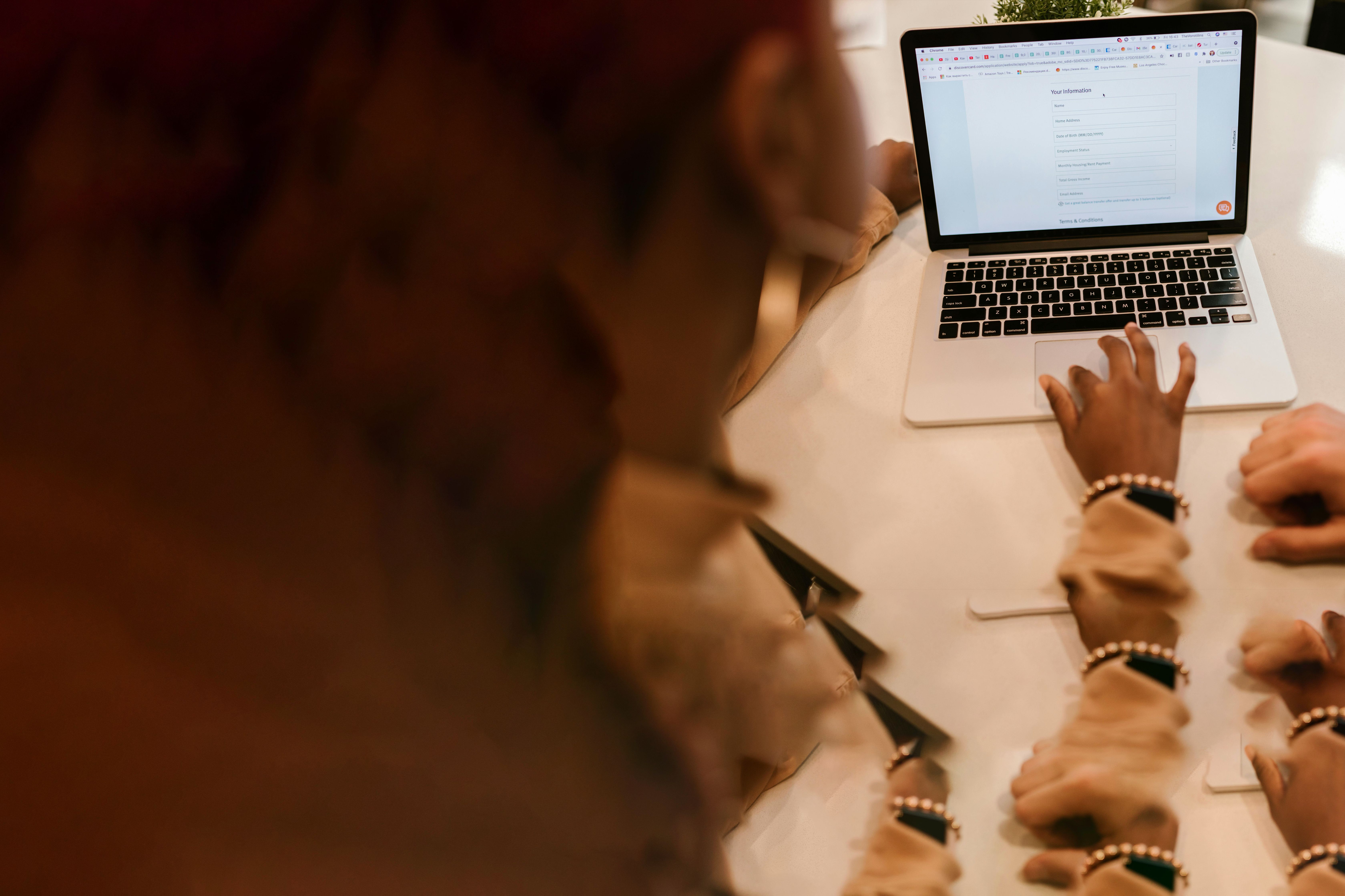 Form builder interface capturing structured inputs.